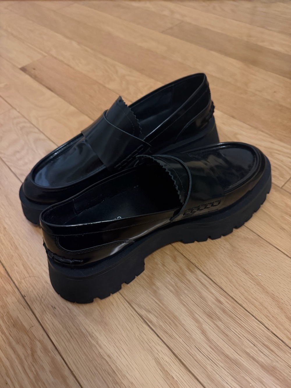 Tony Bianco Black Platform Loafers